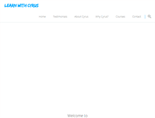 Tablet Screenshot of learnwithcyrus.com